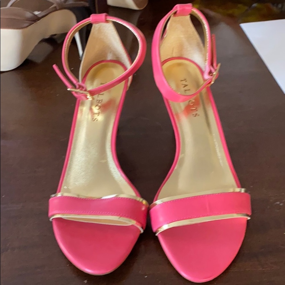 NWOB Talbots pink ankle strap sandals